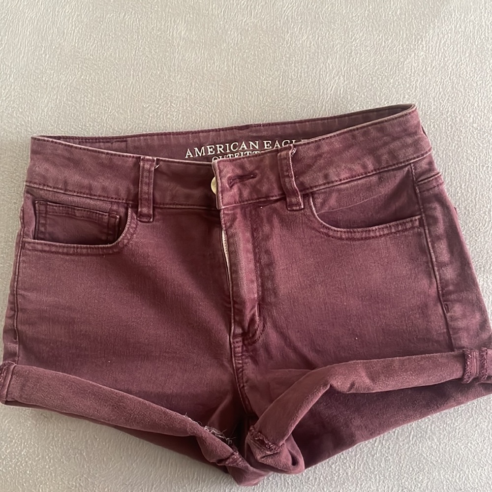 American Eagle denim hi-rise shortie